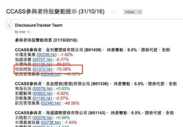 如何透過CCASS射倉捕捉怡益控股 (1372) 的炒作（圖2） — DT 系統圖表